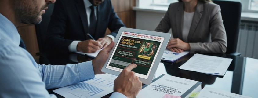 Faça uma imagem o mais real possivel do contexto: Publicidade de bets após 2026: o que se tornou abusivo e como isso repercute na responsabilidade civil