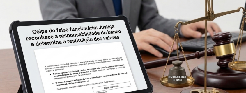 Golpe do falso funcionário: Justiça reconhece a responsabilidade do banco e determina a restituição dos valores