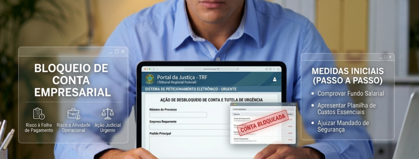 Conta da empresa bloqueada: medidas iniciais para preservar a folha e a atividade