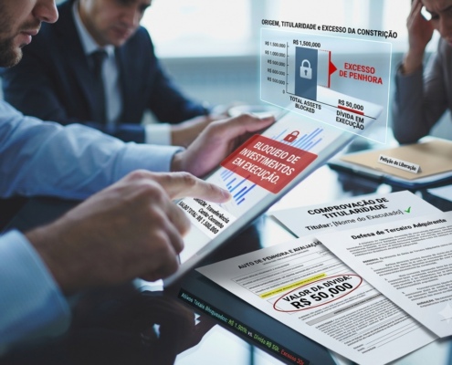 Bloqueio de investimentos em execução: origem, titularidade e excesso da constrição