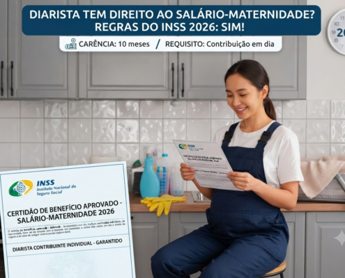 Diarista tem direito ao salário-maternidade? Regras do INSS em 2026