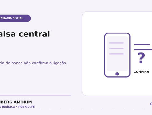 Golpe da falsa central: como reconstruir a ligação e as transações