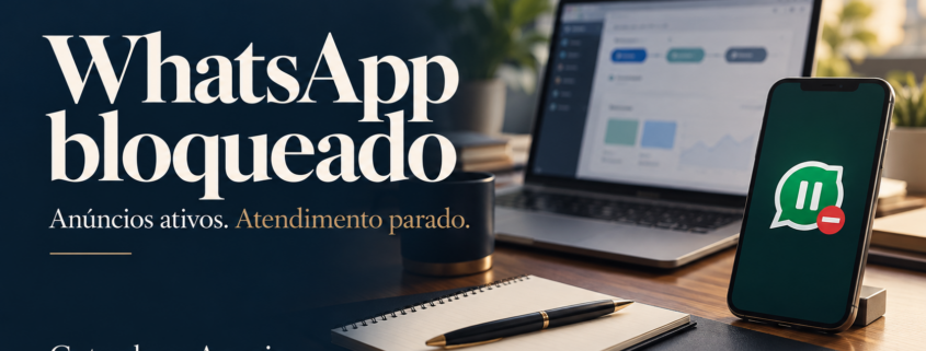 WhatsApp bloqueado com anúncios ativos e a prova do prejuízo empresarial